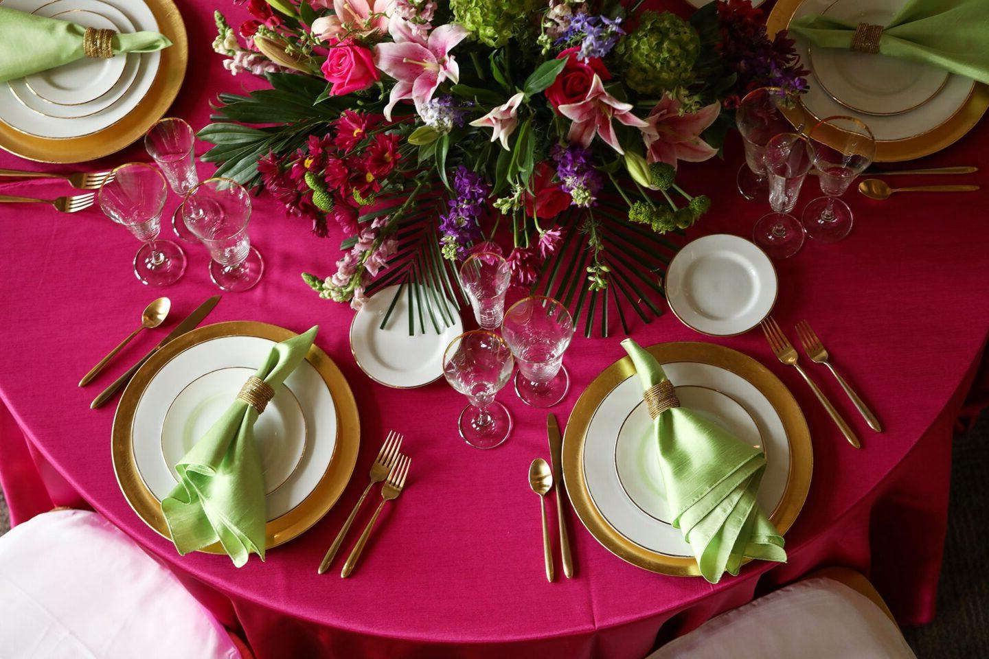 Wedding table setting